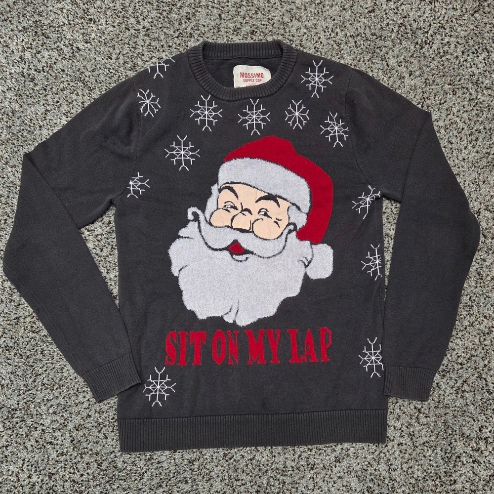 Mossimo Supply Co. Santa Graphic Novelty Ugly Christmas Sweater Small